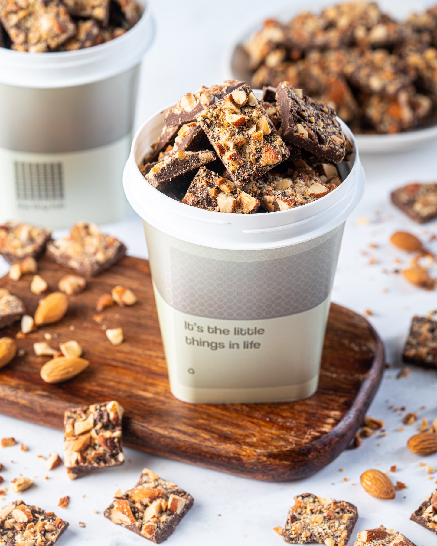 Tiny Chocolate Almond Barks